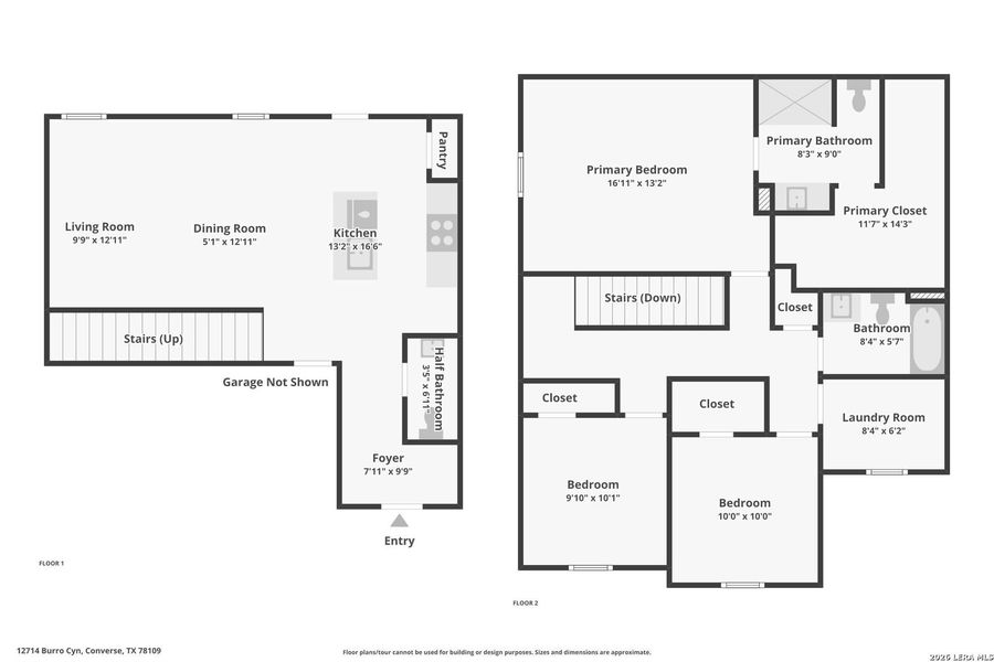 2D floor plan layout of this home in Avenida, Converse, TX (Image 4).