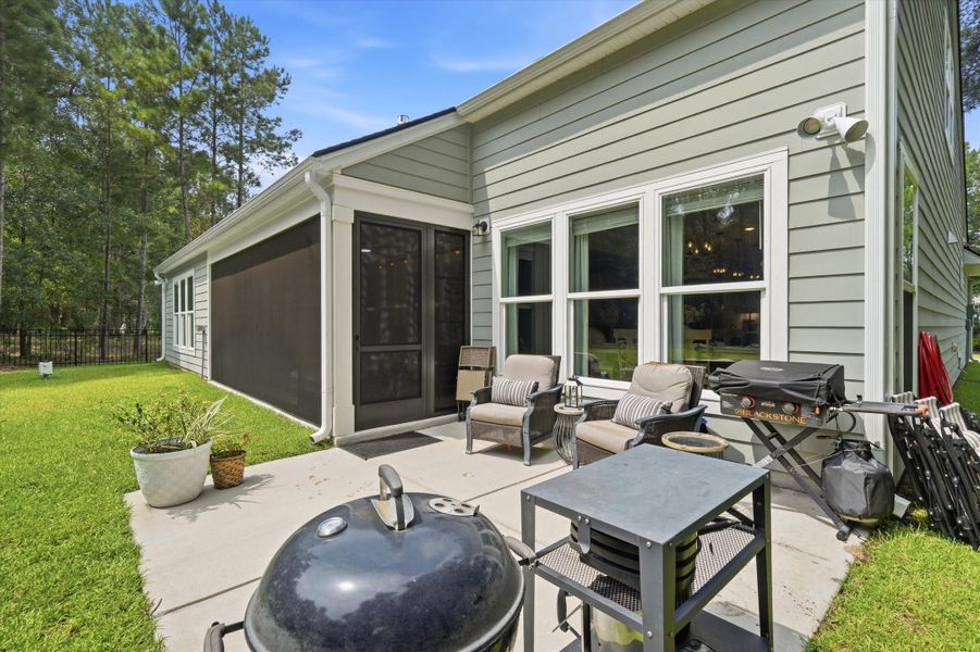 Exterior details and patio area of a home in , Johns Island (Image 24). Exterior details and patio area of a home in , Johns Island (Image 24).