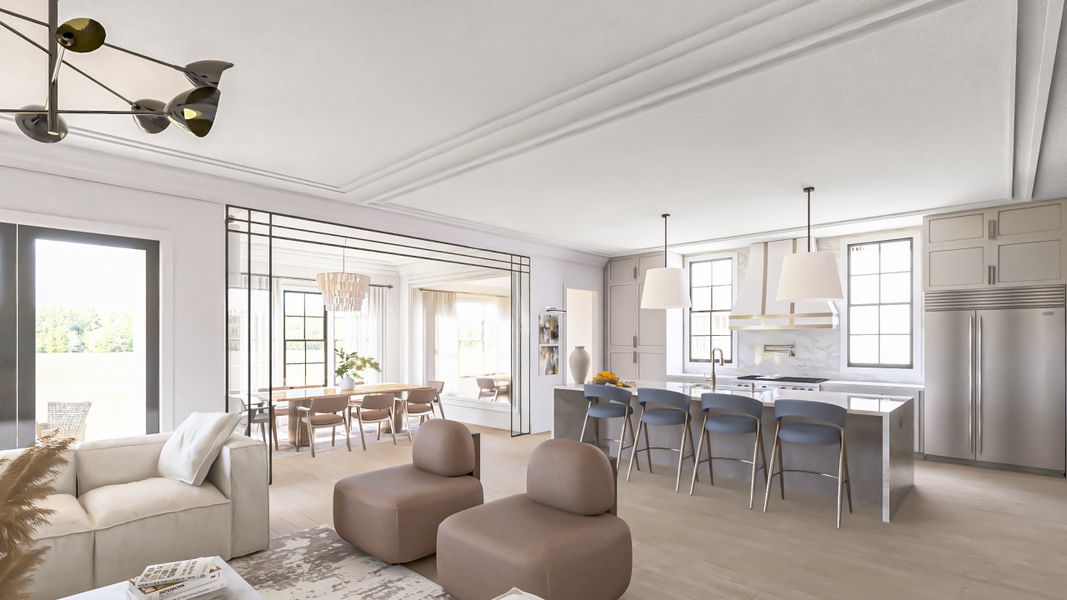 Representative furnished interior of a home built from the Laurel by Arkan Homes in Echo at Crabapple, Alpharetta (Image 3).