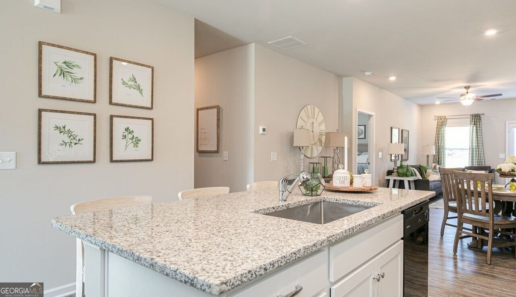 Furnished interior view inside a new home in The Cottages of Silvertown, Thomaston (Image 19).
