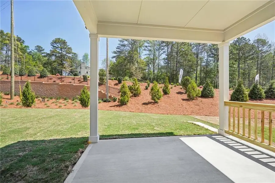 Exterior details and patio area of a home in Arbors at Richland Creek, Buford (Image 3).