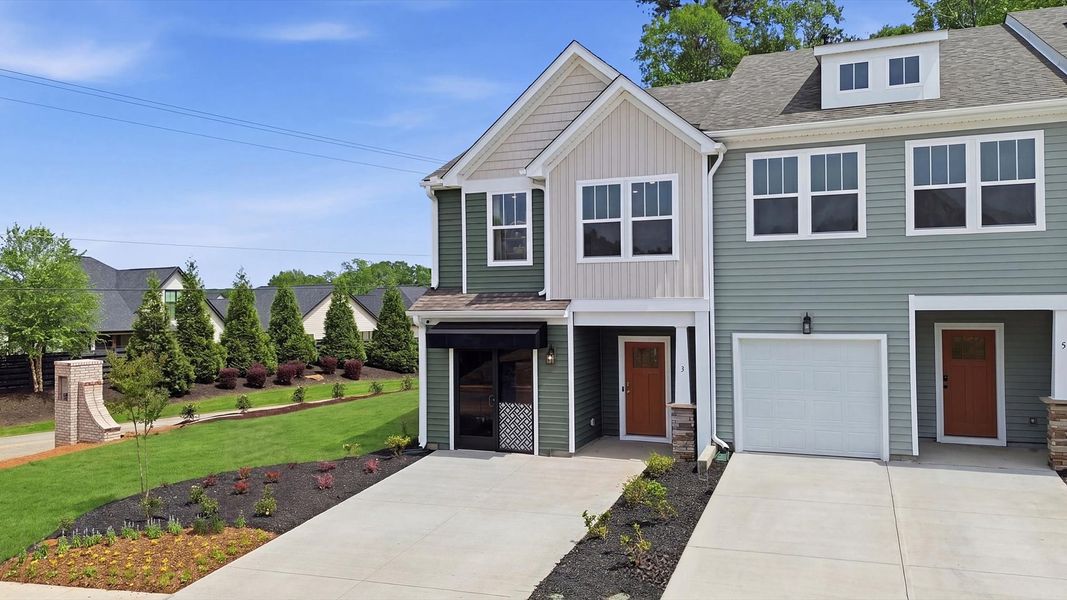 Front exterior of a new home in Anna's Pointe, Simpsonville, SC, highlighting curb appeal (Image 20).