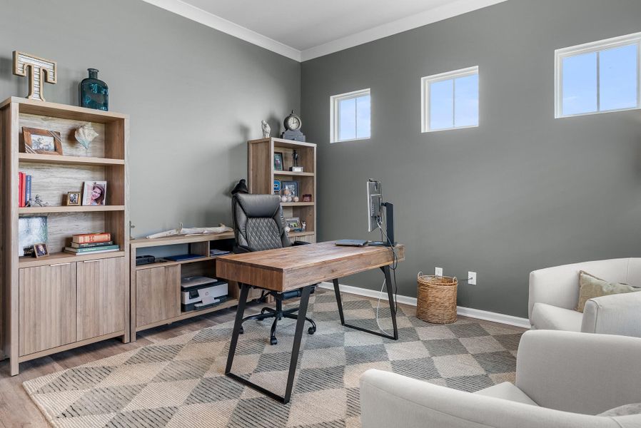 Furnished interior view inside a new home in Horizons at Summers Corner | 55+: The Estates, Summerville (Image 41).