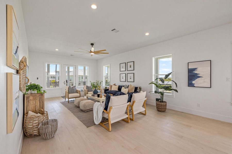 Furnished interior view inside a new home in , Galveston (Image 12).