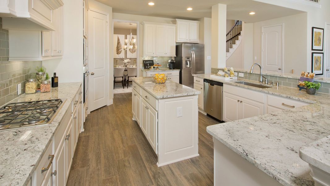 Furnished interior view inside a new home in Bridgeland, Cypress (Image 24).