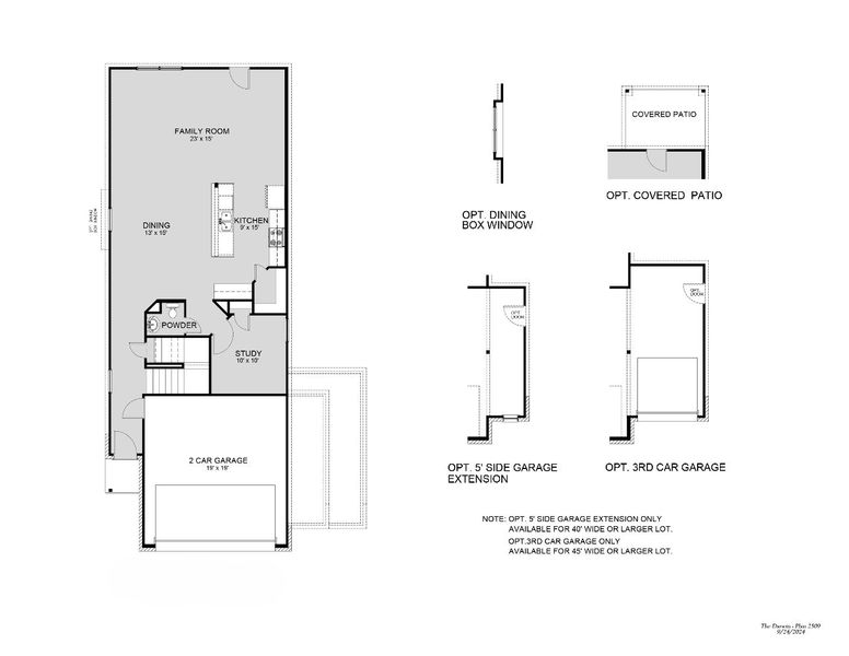 2D floor plan layout for the The Darwin by Legend Homes in Ridgeland Hills, Willis, TX (Image 3).