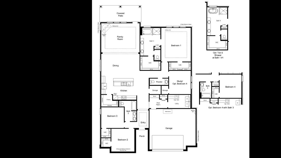 2D floor plan layout for the Oxford by D.R. Horton in Wellborn Settlement, College Station, TX (Image 3). 2D floor plan layout for the Oxford by D.R. Horton in Wellborn Settlement, College Station, TX (Image 3).