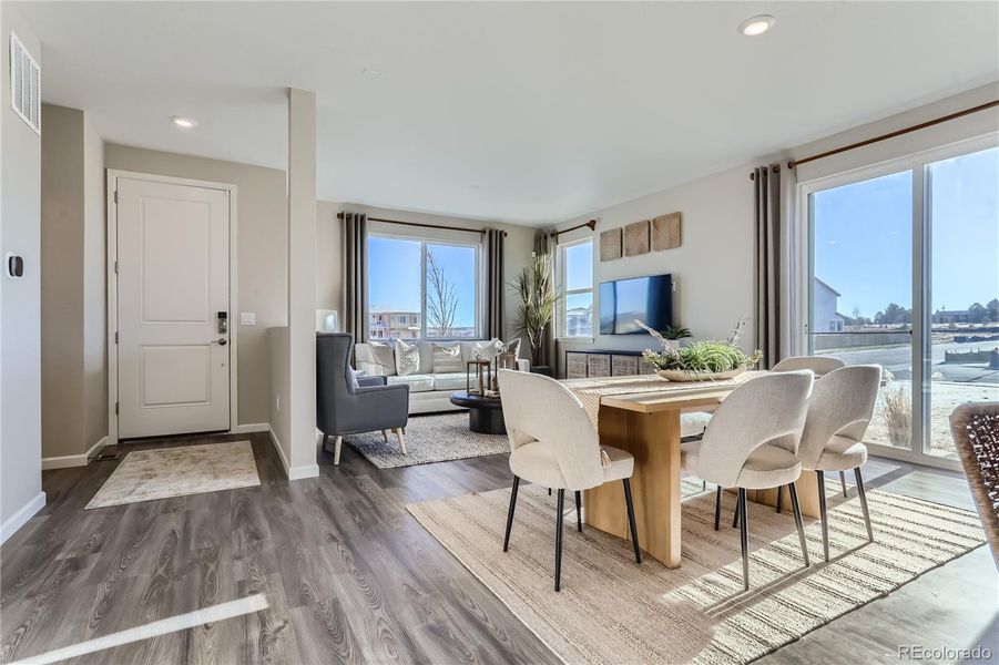 Furnished interior view inside a new home in Paired Homes at Alder Creek, Parker (Image 4).