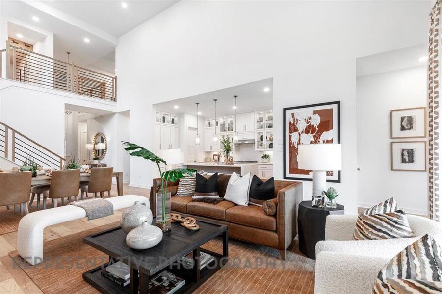 Furnished interior view inside a new home in The Parks at Wilson Creek, Celina (Image 8). Furnished interior view inside a new home in The Parks at Wilson Creek, Celina (Image 8).