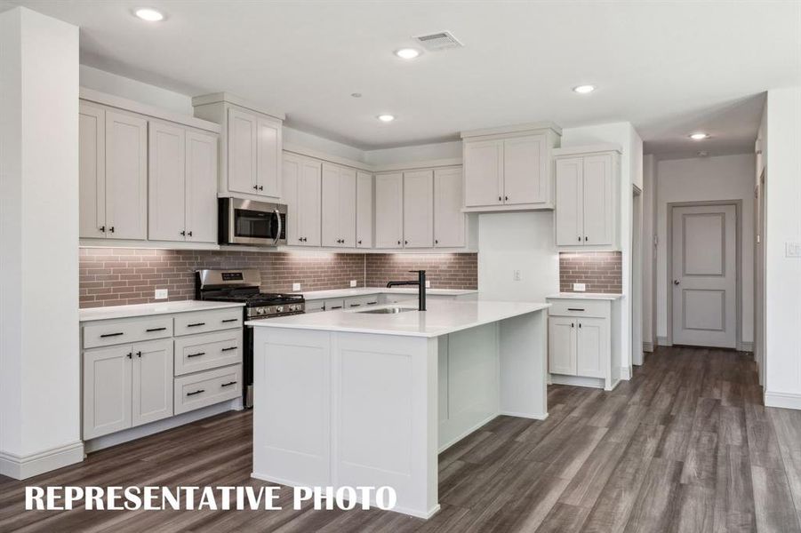 No shortage of storage or prep space in this dream kitchen!  REPRESENTATIVE PHOTO