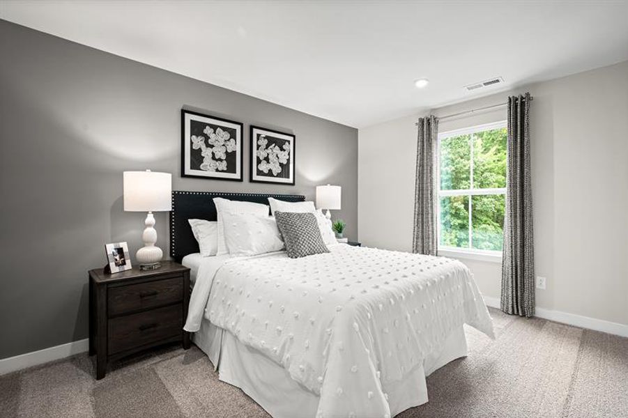 Representative furnished interior of a home built from the Roxbury Grande by Ryan Homes in Griffin Farm Townes, Pittsboro (Image 18).