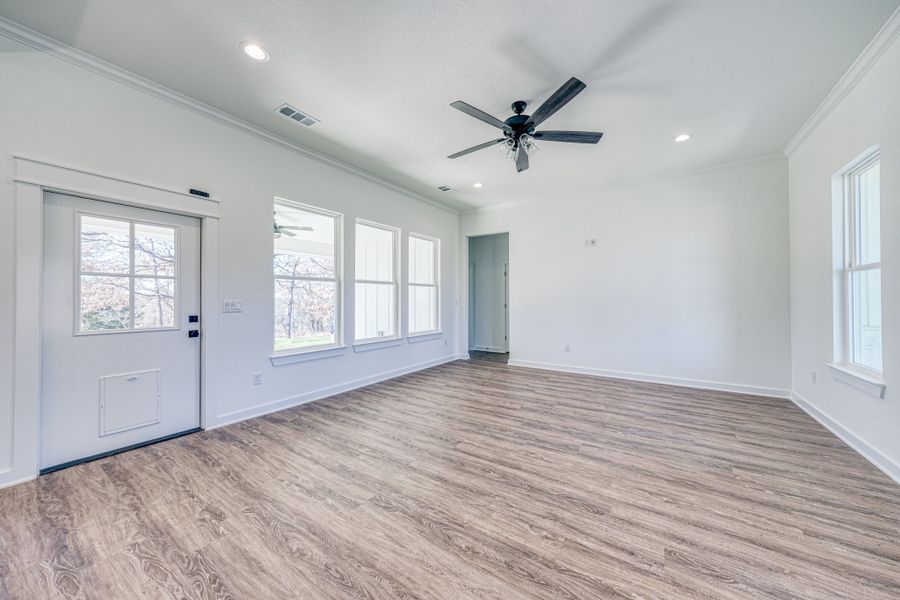 Representative unfurnished interior of a home built from the Loretta by Zeal Home Builders in Horizon Meadow Estates, Paradise (Image 122). Representative unfurnished interior of a home built from the Loretta by Zeal Home Builders in Horizon Meadow Estates, Paradise (Image 122).