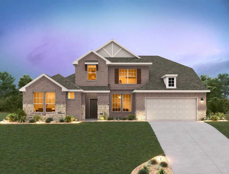 Representative exterior photo of a completed home built from the Amber by Ashton Woods in The Estates at La Cima, San Marcos, TX (Image 4). Representative exterior photo of a completed home built from the Amber by Ashton Woods in The Estates at La Cima, San Marcos, TX (Image 4).