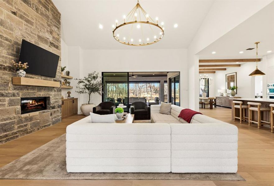 Living Room Vaulted Ceiling with Chandelier Living Room Vaulted Ceiling with Chandelier