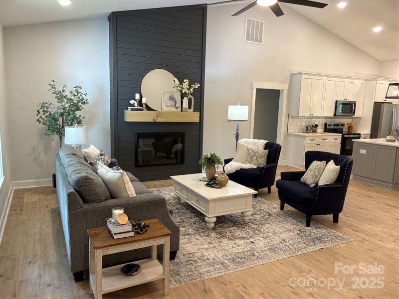 Furnished interior view inside a new home in , Spencer (Image 4). Furnished interior view inside a new home in , Spencer (Image 4).