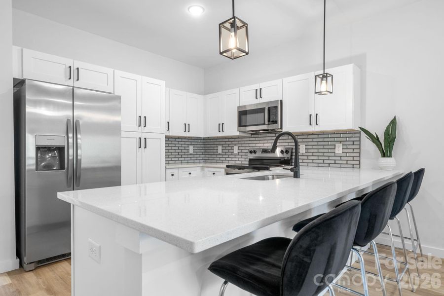Furnished interior view inside a new home in , Hickory (Image 17).
