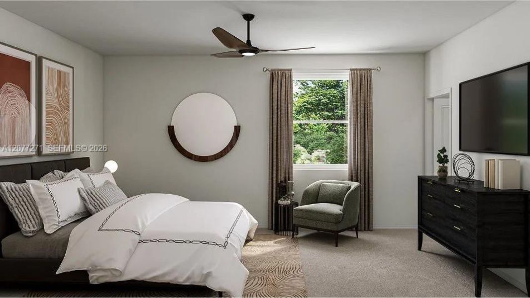 Furnished interior view inside a new home in Solstice, Miami (Image 6). Furnished interior view inside a new home in Solstice, Miami (Image 6).