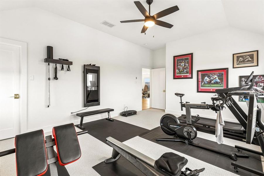 Furnished interior view inside a new home in , The Colony (Image 16).