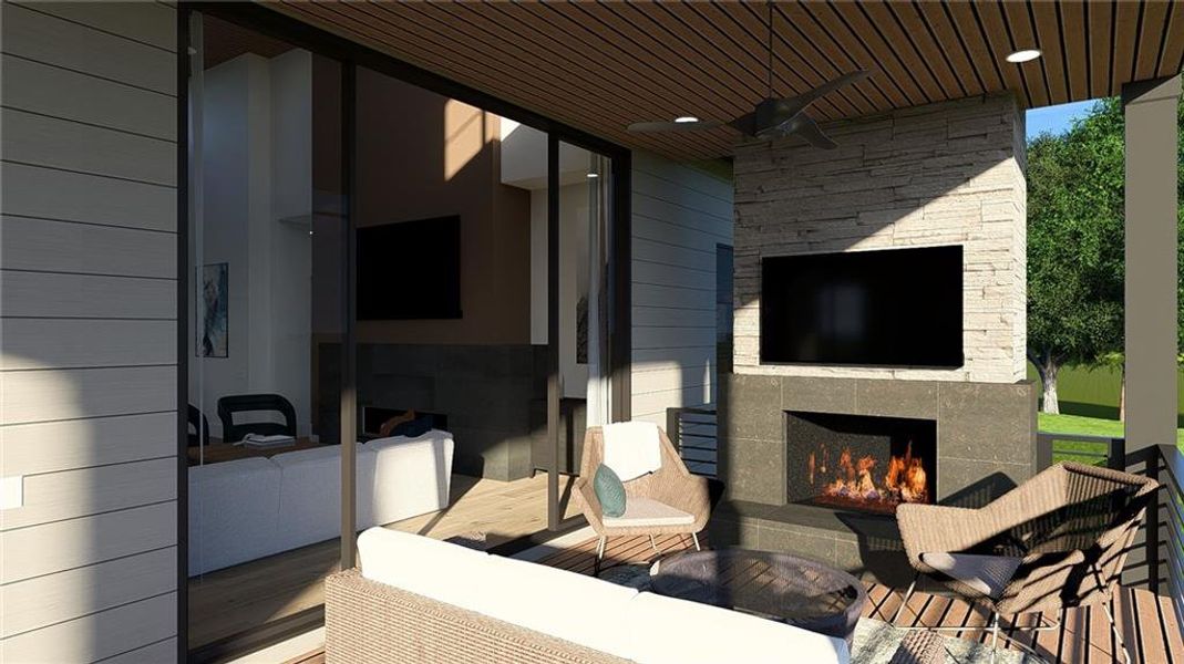 Exterior details and patio area of a home in , Dahlonega (Image 12).