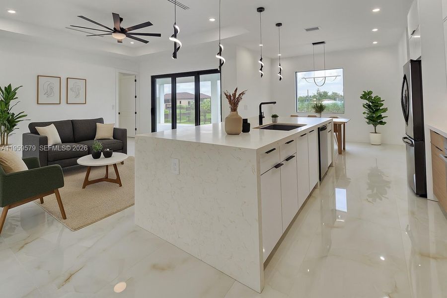 Furnished interior view inside a new home in , Cape Coral (Image 7).