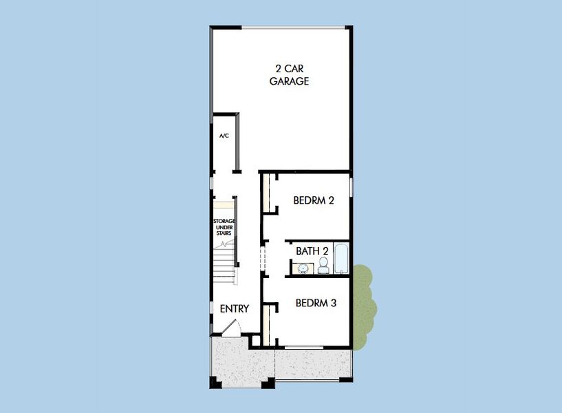 2D floor plan layout for the The Schiller by David Weekley Homes in The Aurora Highlands Pinnacle Collection, Aurora, CO (Image 5). 2D floor plan layout for the The Schiller by David Weekley Homes in The Aurora Highlands Pinnacle Collection, Aurora, CO (Image 5).