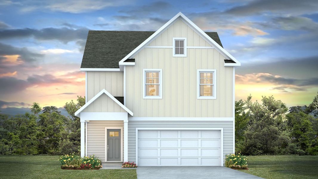 Representative exterior photo of a completed home built from the Pine by D.R. Horton in Chapman Village, Conway, SC (Image 5). Representative exterior photo of a completed home built from the Pine by D.R. Horton in Chapman Village, Conway, SC (Image 5).