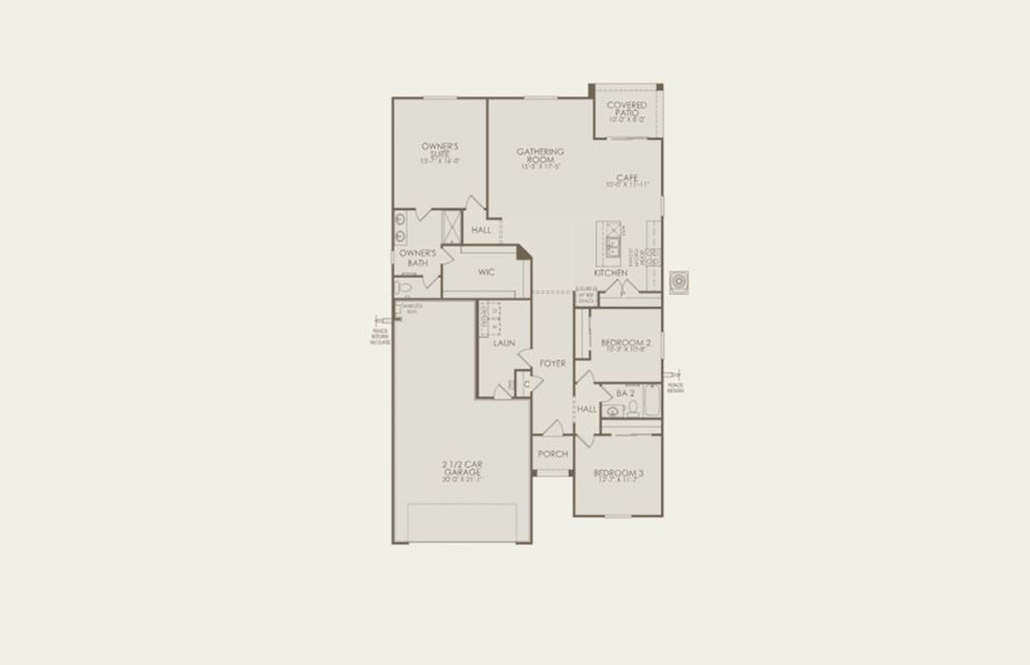2D floor plan layout of this home in Copper Falls, Buckeye, AZ (Image 3).