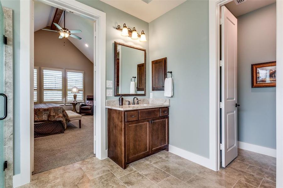 Separate vanity for personal space