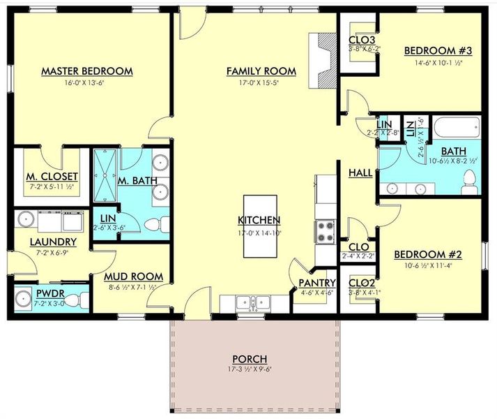 2D floor plan layout of this home in , Tioga, TX (Image 3).