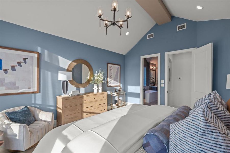 Furnished interior view inside a new home in East Village - Classic Series, Frisco (Image 37).