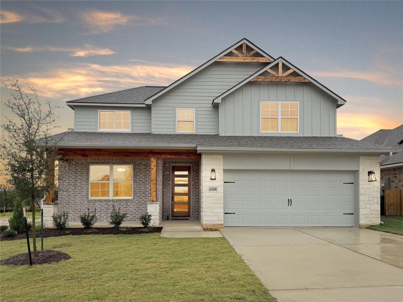 Front exterior of a new home in , College Station, TX, highlighting curb appeal (Image 1). Front exterior of a new home in , College Station, TX, highlighting curb appeal (Image 1).