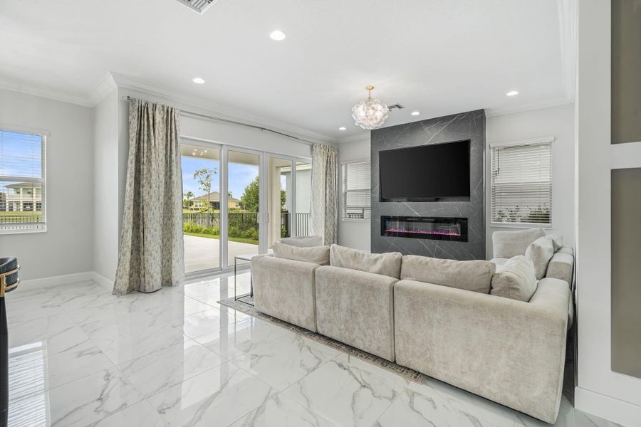 Furnished interior view inside a new home in , The Acreage (Image 13). Furnished interior view inside a new home in , The Acreage (Image 13).