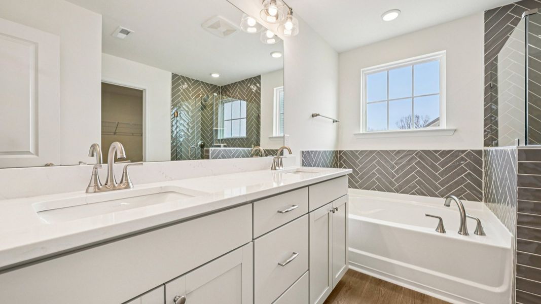 Representative furnished interior of a home built from the Juniper by DRB Homes in Sidney Creek Single Family, Zebulon (Image 39). Representative furnished interior of a home built from the Juniper by DRB Homes in Sidney Creek Single Family, Zebulon (Image 39).