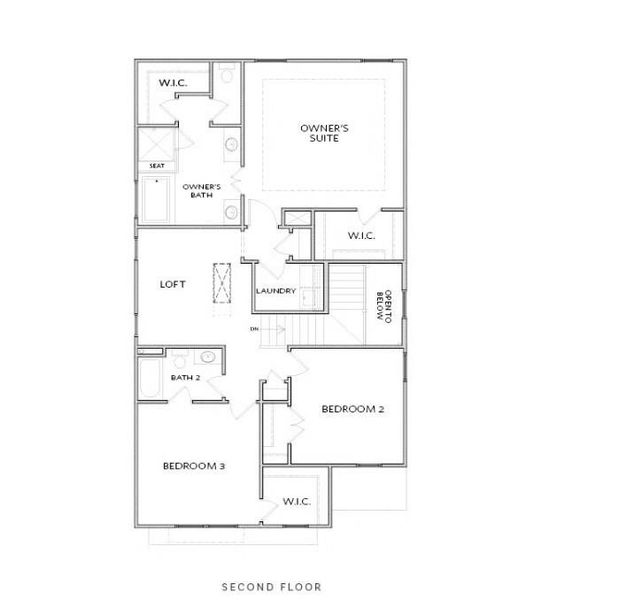 2D floor plan layout of this home in Palisades Single Family, Cumming, GA (Image 5).