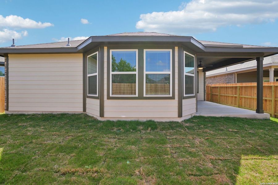 Exterior details and patio area of a home in Sagebrooke - Premier Series, San Antonio (Image 20). Exterior details and patio area of a home in Sagebrooke - Premier Series, San Antonio (Image 20).
