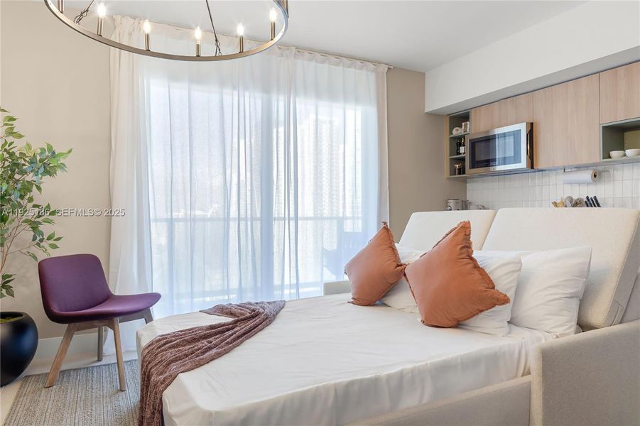 Furnished interior view inside a new home in Gale Hotel & Residences Miami (former Natiivo), Miami (Image 11).