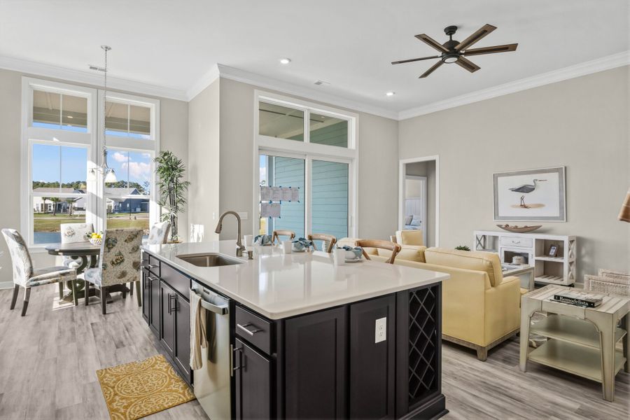 Furnished interior view inside a new home in Bridgewater - Waterside Village, Little River (Image 6).