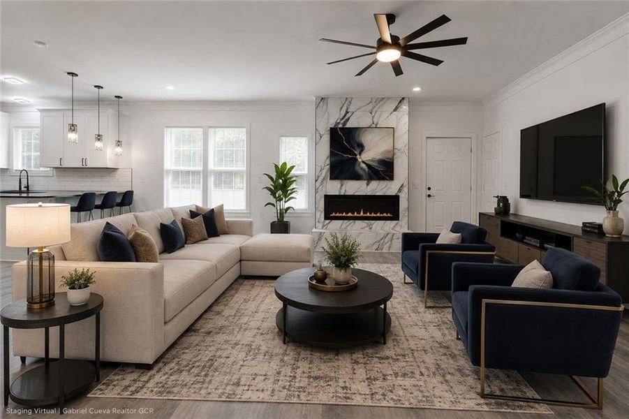 Furnished interior view inside a new home in , Snellville (Image 10). Furnished interior view inside a new home in , Snellville (Image 10).