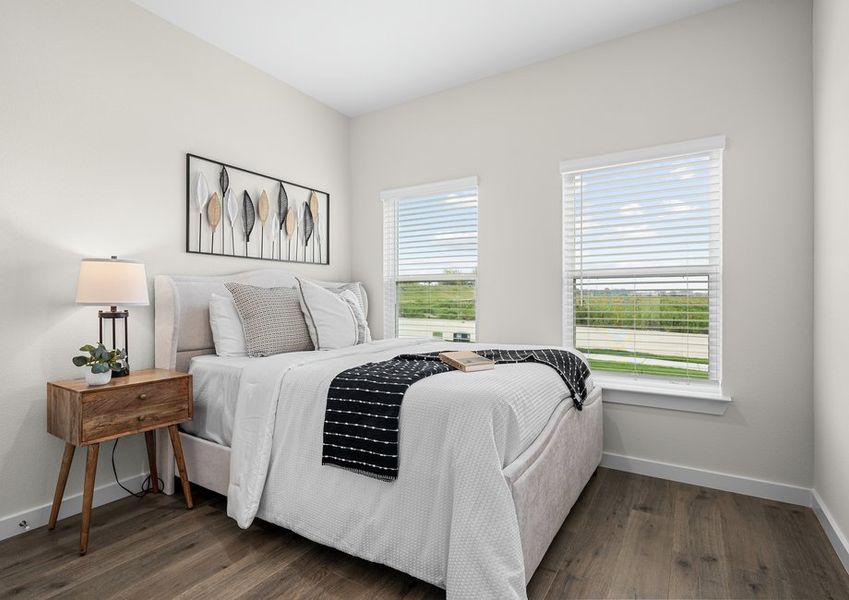 The secondary bathrooms are the perfect space for children's bedrooms and guest rooms.