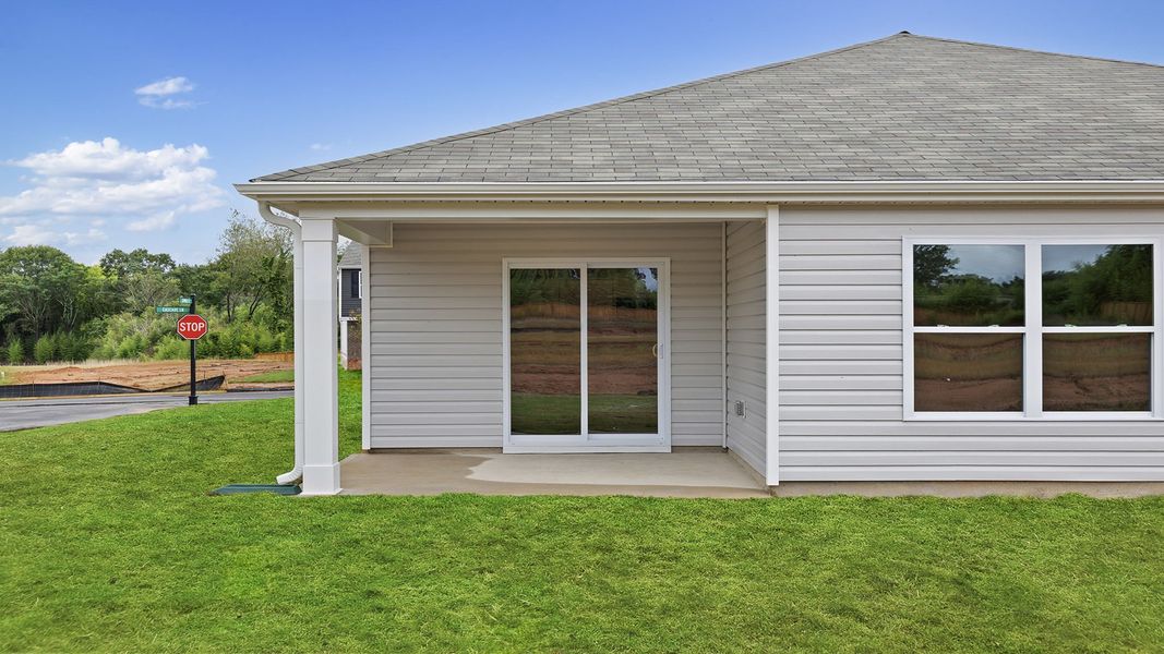Exterior details and patio area of a home in Harrier Point, Woodruff (Image 3).