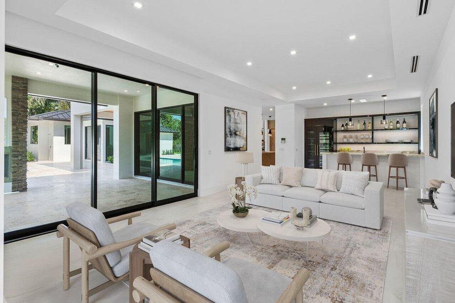 Furnished interior view inside a new home in , Delray Beach (Image 68).
