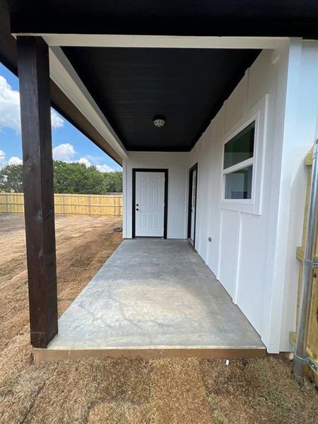 View of back porch