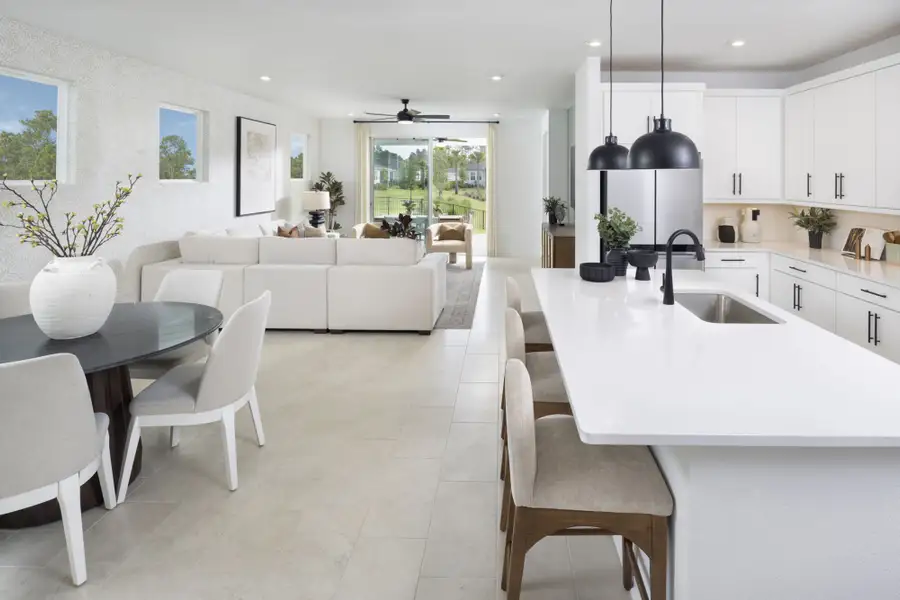 Furnished interior view inside a new home in RiverTown - WaterSong, St. Johns (Image 13).