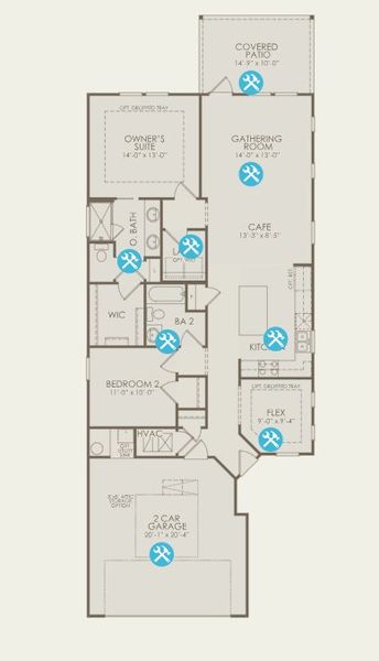 2D floor plan layout for the Contour by Del Webb in Del Webb Point Hope, Charleston, SC (Image 4). 2D floor plan layout for the Contour by Del Webb in Del Webb Point Hope, Charleston, SC (Image 4).