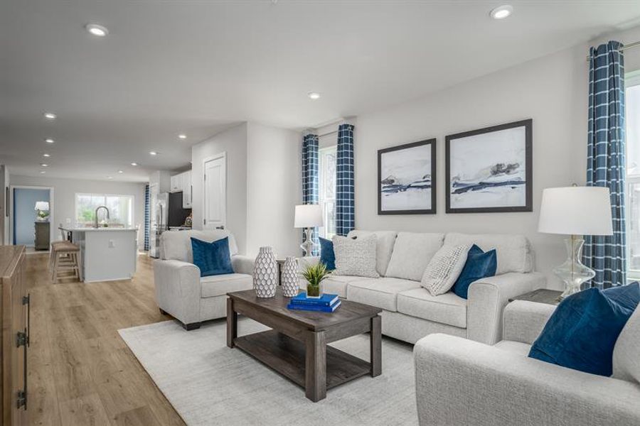 Representative furnished interior of a home built from the Grand Nassau by Ryan Homes in Hope Pointe Townhomes, North Myrtle Beach (Image 11).