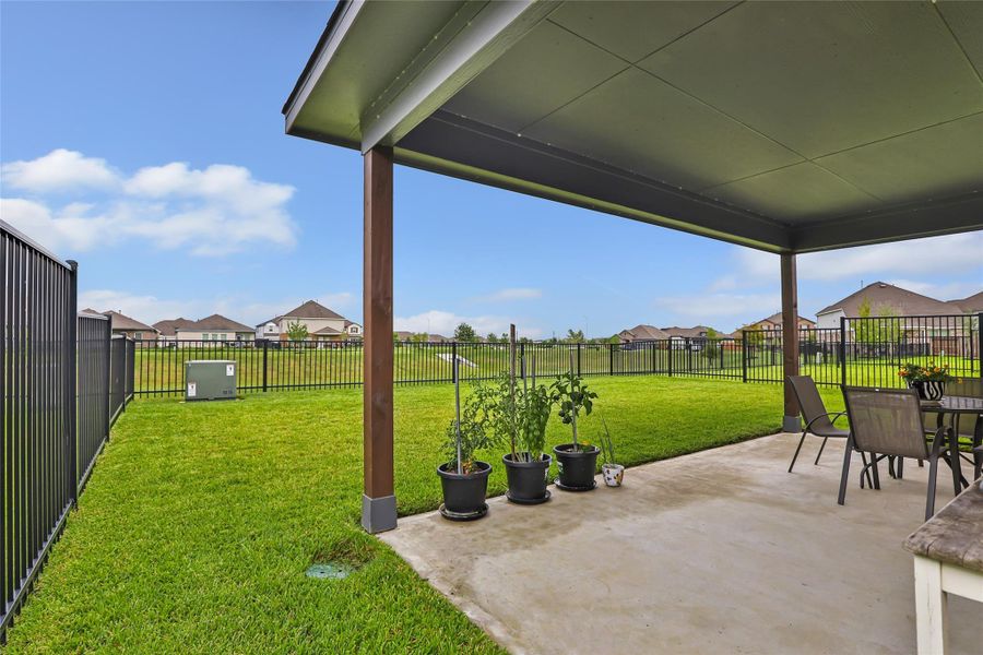Large covered patio Large covered patio