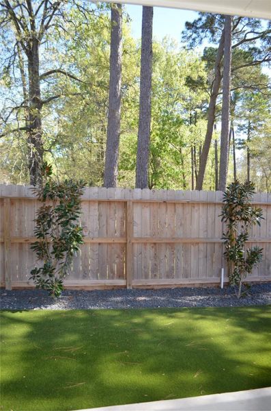 Exterior details and patio area of a home in Summer Place 35', Montgomery (Image 4). Exterior details and patio area of a home in Summer Place 35', Montgomery (Image 4).