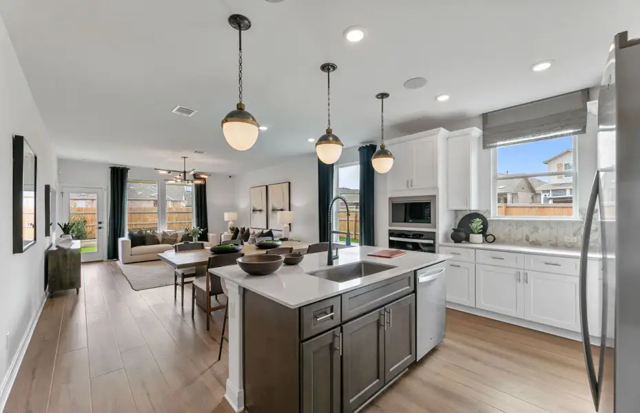 Furnished interior view inside a new home in Crosswinds, Kyle (Image 4).