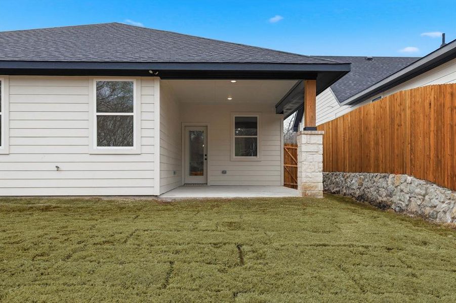 Exterior details and patio area of a home in , Fort Worth (Image 29).