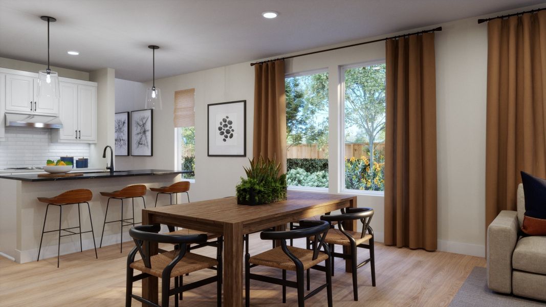 Furnished interior view inside a new home in Lariat, Liberty Hill (Image 5). Furnished interior view inside a new home in Lariat, Liberty Hill (Image 5).